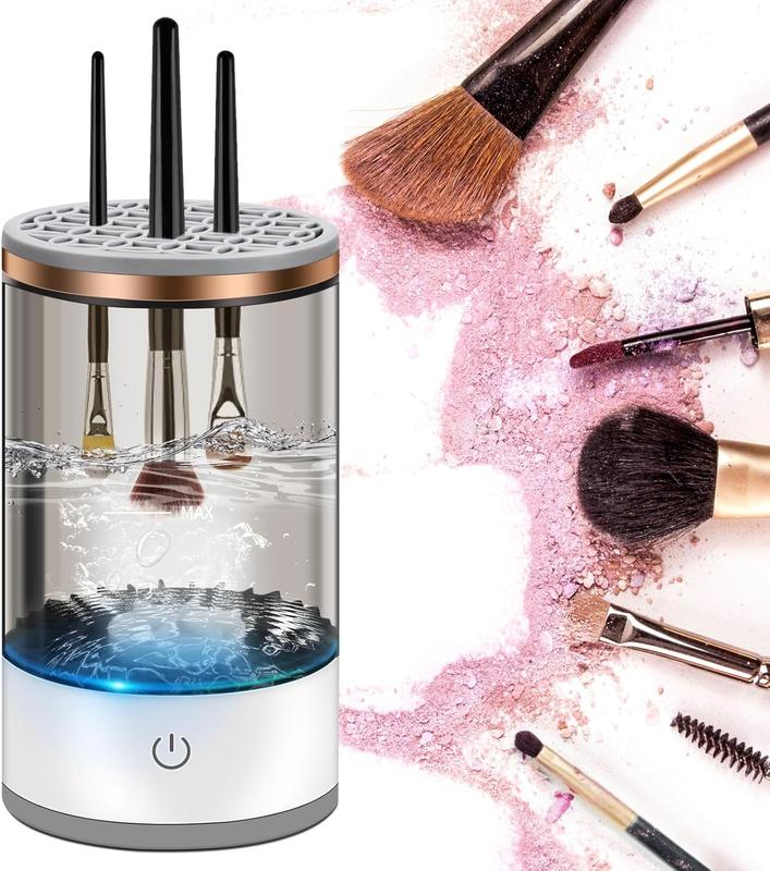 Cosmetic Brush Cleaner, 2025 Upgraded Electric Makeup Brush Cleaner Machine, Brush Blender, Brush Cleaner, Automatic Spinning Makeup Brush Cleaner